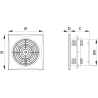 Mexen WXS 100 bathroom fan, white - W9606-100-00