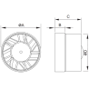 Mexen ZXR 120 bathroom duct fan, white - W9607-125-00