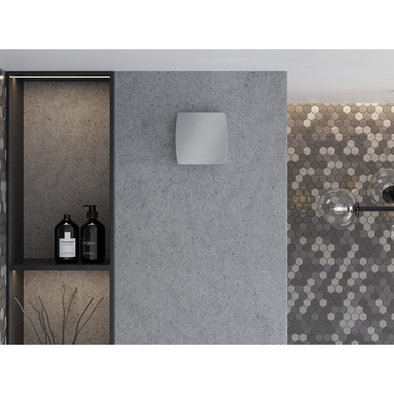 Mexen AXS 100 bathroom fan with humidity sensor, silver - W9601-100H-11