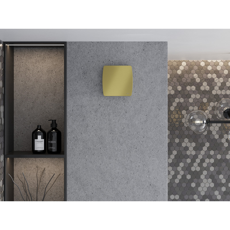 Mexen AXS 100 Bathroom Fan with Timer, Gold - W9601-100T-50