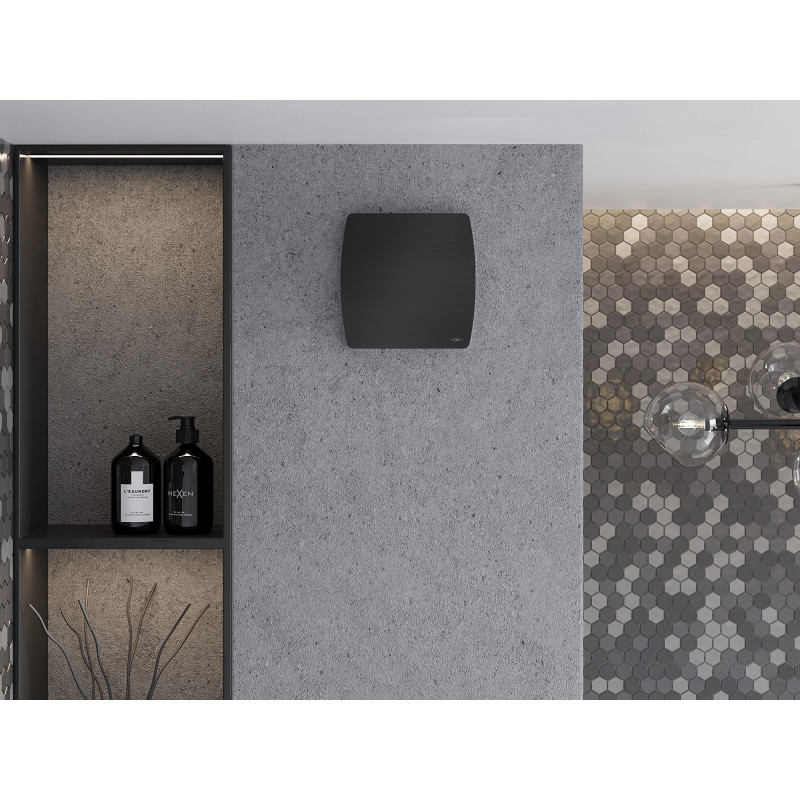 Mexen AXS 150 bathroom fan with humidity sensor, black - W9601-150H-70