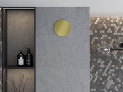 Mexen AXR 100 bathroom fan with humidity sensor, gold - W9602-100H-50