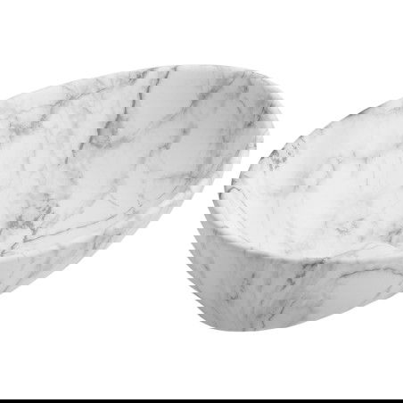 Mexen Elza above-counter washbasin 40 x 33 cm, white stone - 21014094