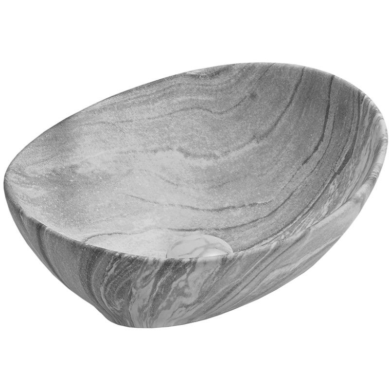 Mexen Elza countertop washbasin 40 x 33 cm, Grey stone - 21014096
