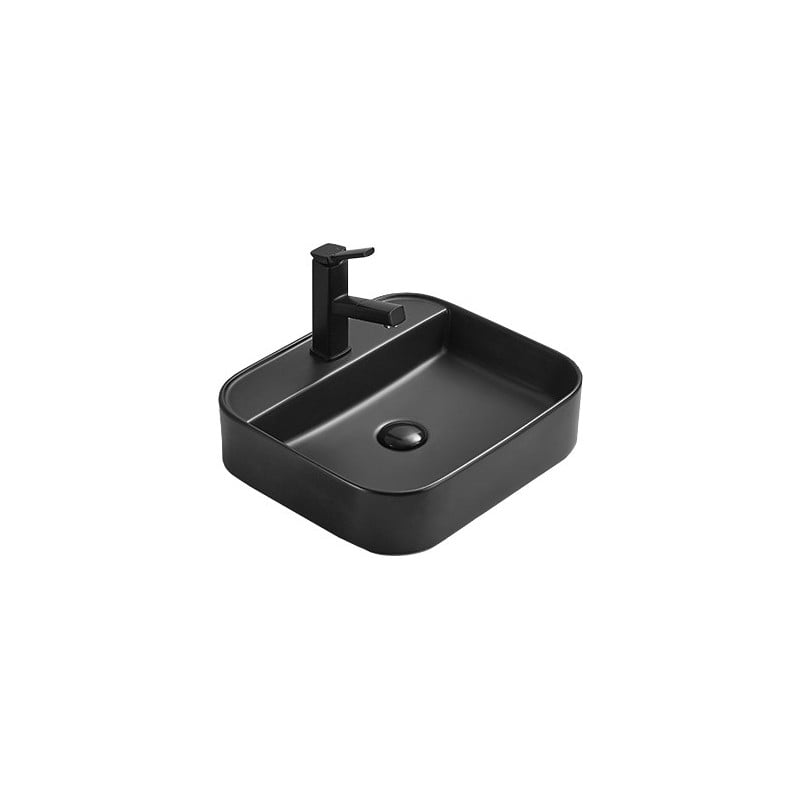Mexen Sofia countertop washbasin 40 x 40 cm, black matt - 22154085