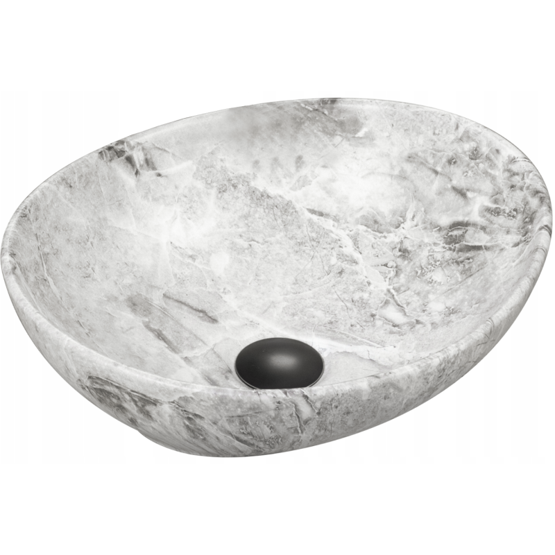 Mexen Elza countertop sink 40 x 33 cm, gray stone - 21014093