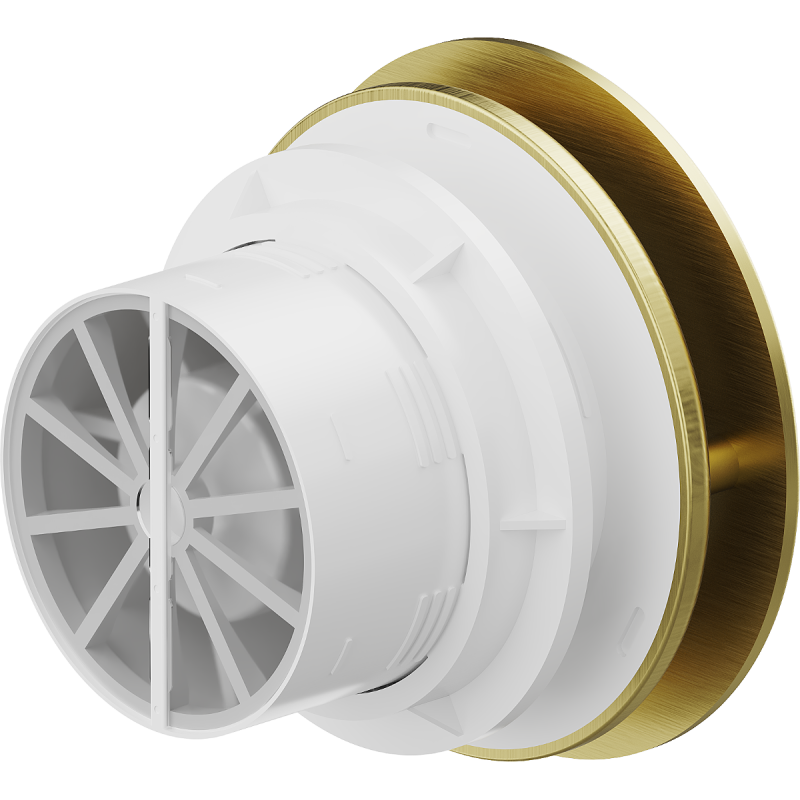 Mexen AXR 100 bathroom fan with timer, gold - W9602-100T-50