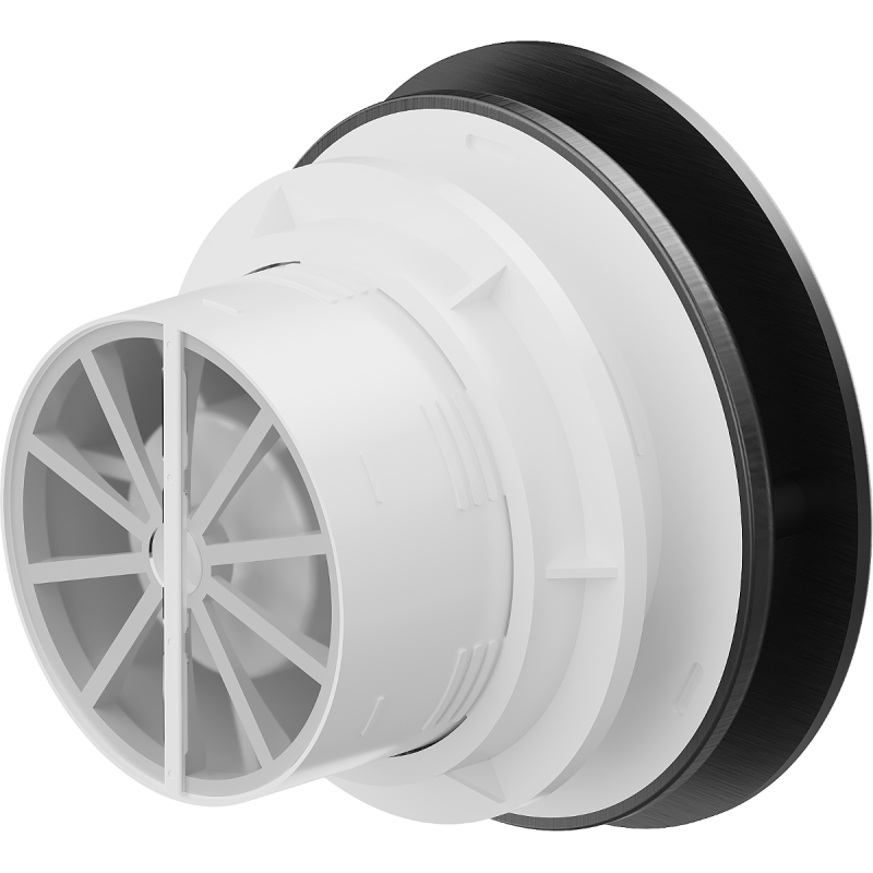 Mexen AXR 100 bathroom fan with timer, black - W9602-100T-70