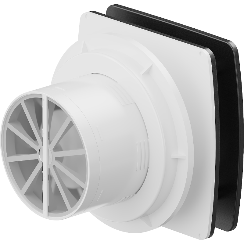 Mexen AXS 100 bathroom fan with timer, black - W9601-100T-70