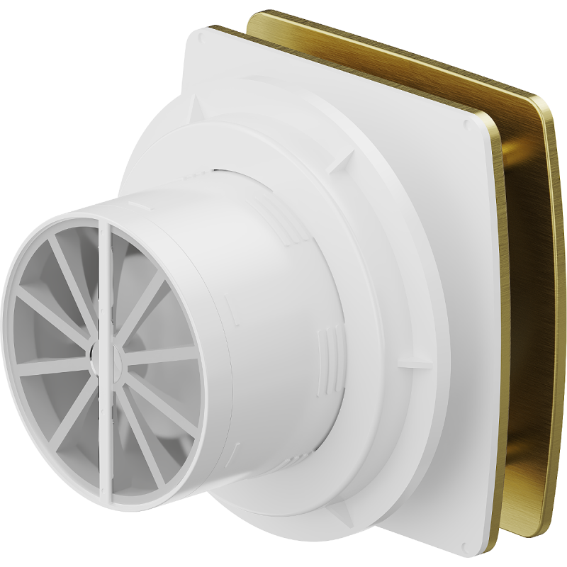 Mexen AXS 100 bathroom fan, gold - W9601-100-50