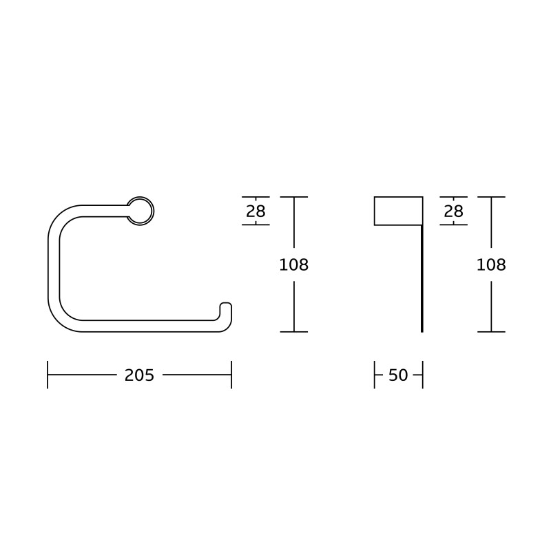 Mexen Base towel rack, black - 70882321-70