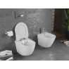 Mexen Lena Rimless WC bowl with soft-close slim seat, duroplast, white gloss - 30224000