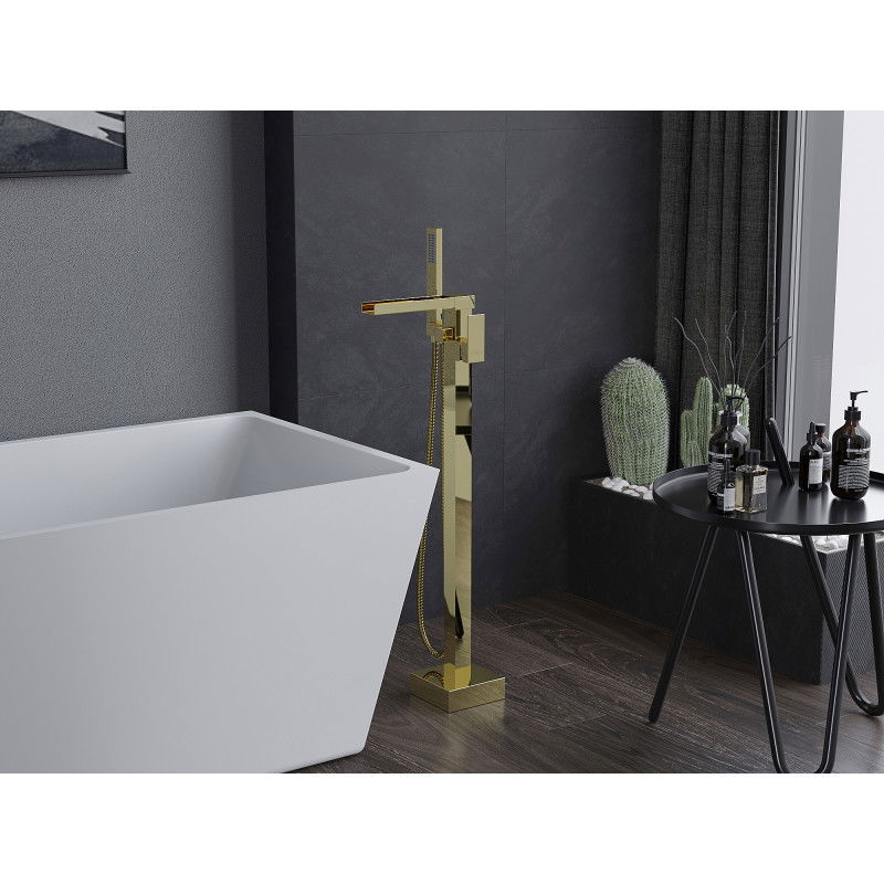 Mexen Algar freestanding bath tap, gold - 75733-50