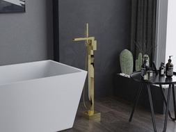 Mexen Algar freestanding bathtub faucet, gold - 75733-50