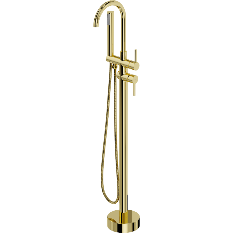 Mexen Alma freestanding bath tap, gold - 75033-50