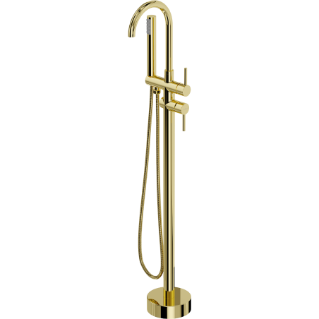 Mexen Alma freestanding bathtub mixer tap, Gold - 75033-50