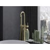Mexen Alma freestanding bathtub mixer tap, Gold - 75033-50