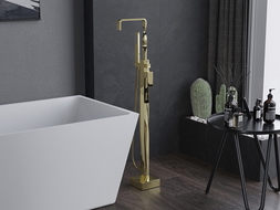 Mexen Avila freestanding bathtub mixer tap, gold - 75833-50