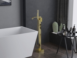 Mexen Lava freestanding bathtub faucet, gold - 752433-50