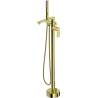 Mexen Leda freestanding bathtub mixer tap, gold - 75633-50