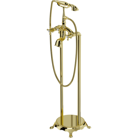 Mexen Retro freestanding bathtub faucet, gold - 75933-50