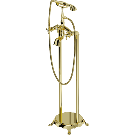 Mexen Retro freestanding bathtub mixer tap, Gold - 75933-50
