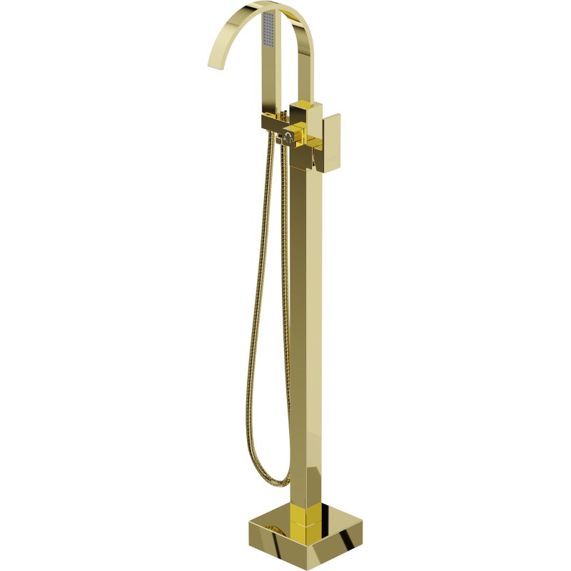 Mexen Veda freestanding bathtub faucet, gold - 75433-50