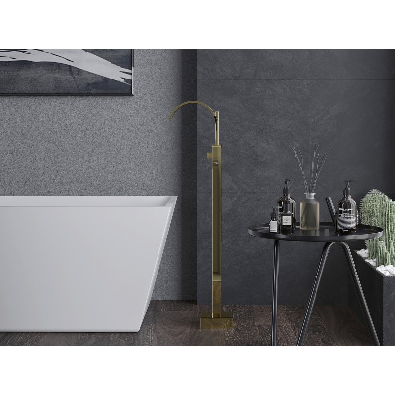Mexen Veda freestanding bathtub faucet, gold - 75433-50