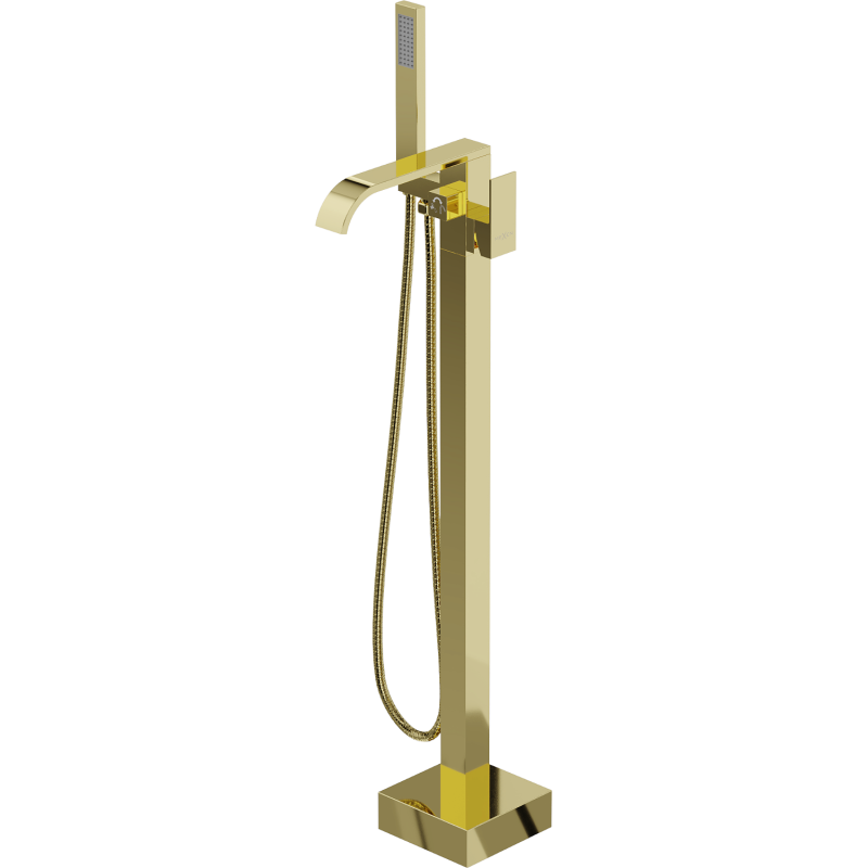 Mexen Lava freestanding bath mixer, gold - 752433-50
