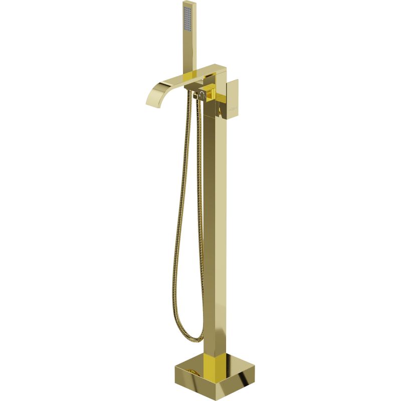 Mexen Lava freestanding bathtub mixer tap, gold - 752433-50