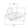 Mexen Remo soap dish, rose gold - 7050751-60