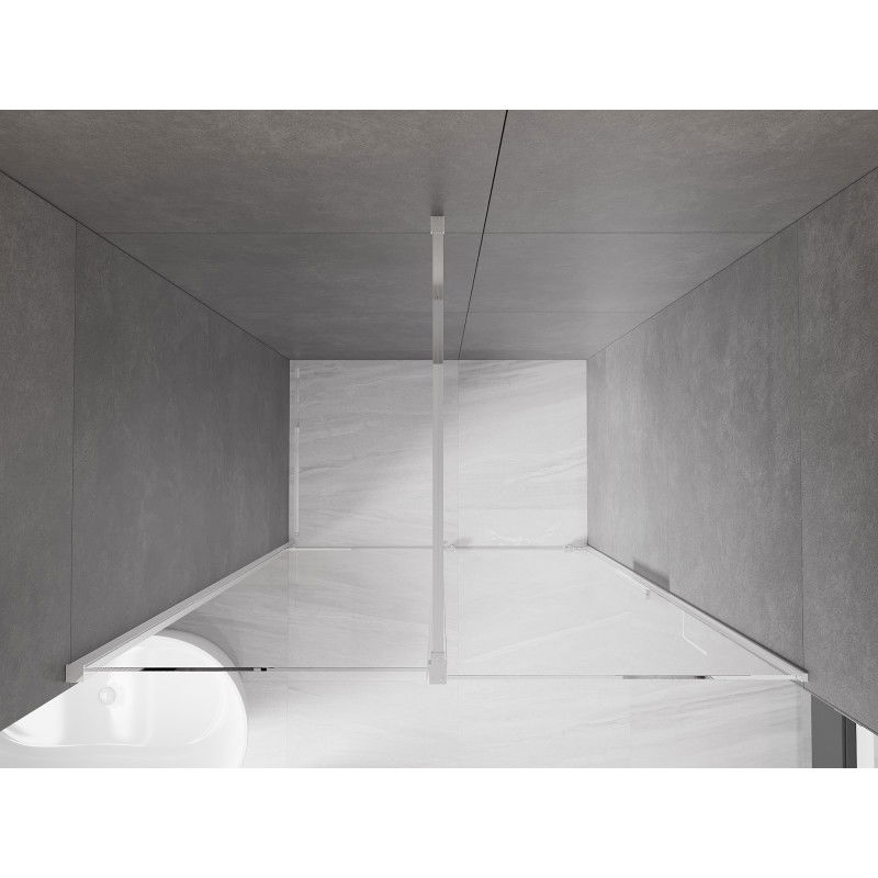 Mexen Velar sliding shower door 140 cm, transparent, chrome - 871-140-000-01-01