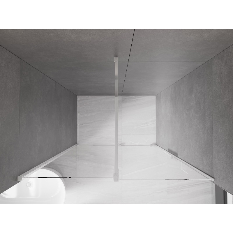 Mexen Velar sliding shower doors 140 cm, transparent, chrome - 871-140-000-01-01