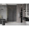 Mexen Velar 150 cm Sliding Shower Door, Transparent, Gold - 871-150-000-01-50