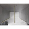 Mexen Velar sliding shower door 130 cm, transparent, brushed gold - 871-130-000-01-55