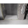 Mexen Velar Shower Sliding Door 150 cm, Transparent, Brushed Gold - 871-150-000-01-55