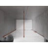 Mexen Velar 150 cm Sliding Shower Door, Transparent, Rose Gold - 871-150-000-01-60