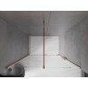 Mexen Velar sliding shower doors 160 cm, transparent, rose gold - 871-160-000-01-60
