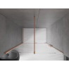 Mexen Velar sliding shower doors 130 cm, transparent, brushed copper - 871-130-000-01-65