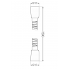Mexen shower hose 150 cm, gun gray brushed - 79460-66