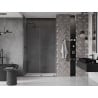 Mexen Velar 160 cm sliding shower door, transparent, brushed gun gray - 871-160-000-01-66