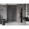 Mexen Velar sliding shower door 140 cm, transparent, black - 871-140-000-01-70