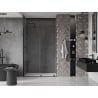 Mexen Velar sliding shower door 140 cm, transparent, black - 871-140-000-01-70