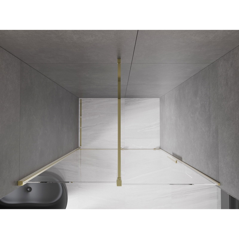 Mexen Velar 150 cm Sliding Shower Door, Transparent, Gold - 871-150-000-01-50