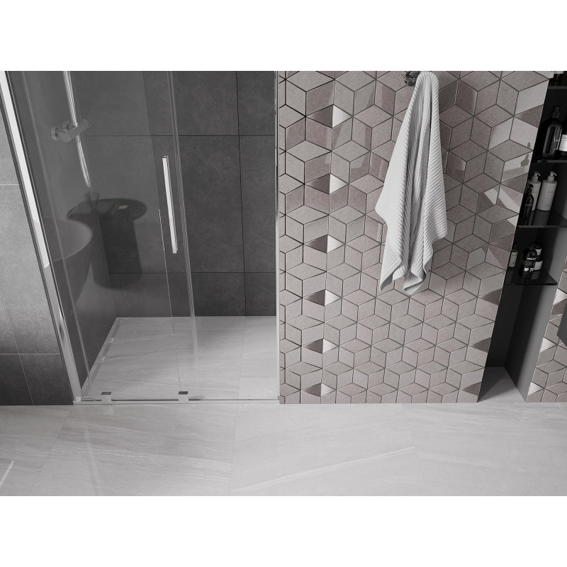 Mexen Velar sliding shower door 120 cm, transparent, chrome - 871-120-000-01-01