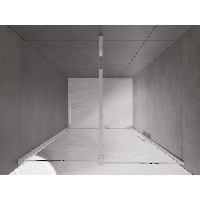 Mexen Velar sliding shower door 120 cm, transparent, chrome - 871-120-000-01-01