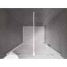 Mexen Velar sliding shower doors 90 cm, transparent, white - 871-090-000-01-20
