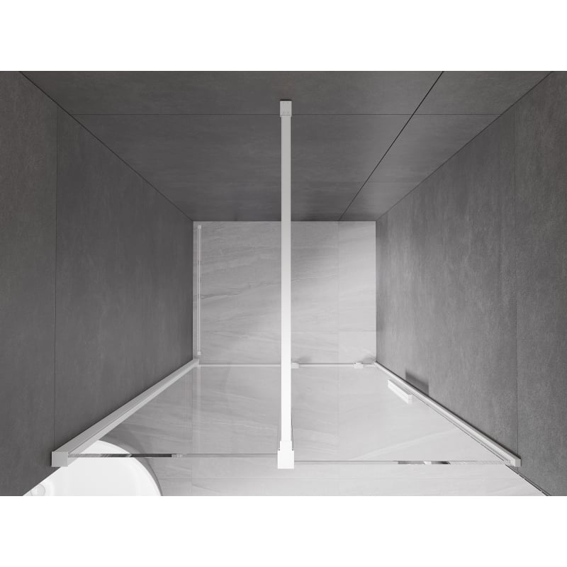 Mexen Velar sliding shower door 100 cm, transparent, white - 871-100-000-01-20