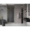 Mexen Velar sliding shower doors 90 cm, transparent, brushed gold - 871-090-000-01-55