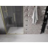 Mexen Velar sliding shower doors 100 cm, transparent, brushed gold - 871-100-000-01-55
